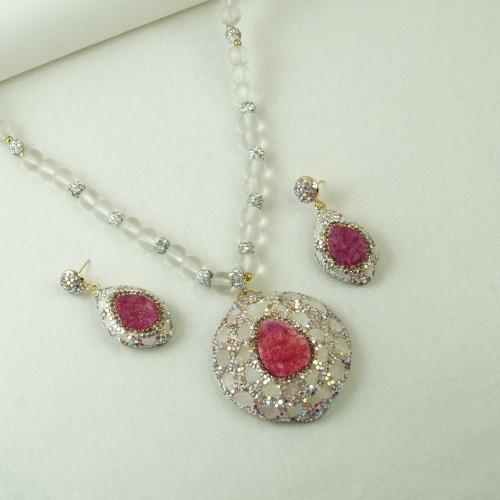 Natural Stone Necklace Set ANJ767/5