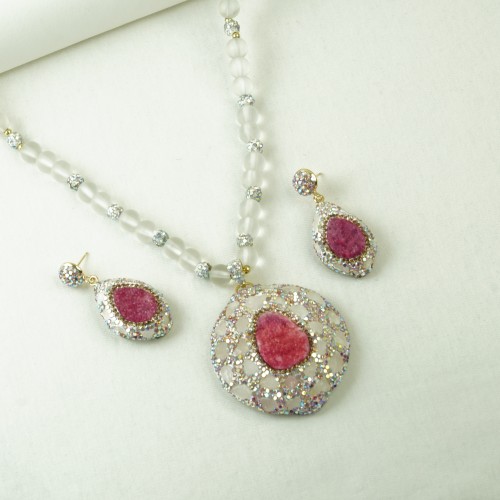 Natural Stone Necklace Set ANJ767/5