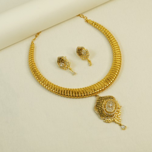 Indian Diamond-Cuts Necklace Set/Ex-1-H2919-2550