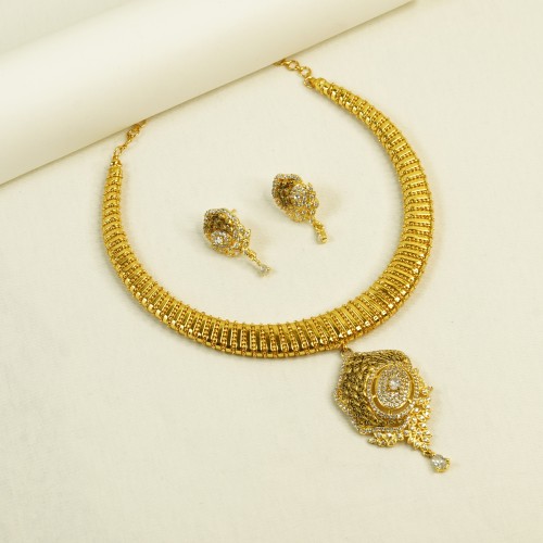 Indian Diamond-Cuts Necklace Set/Ex-1-H2919-2550