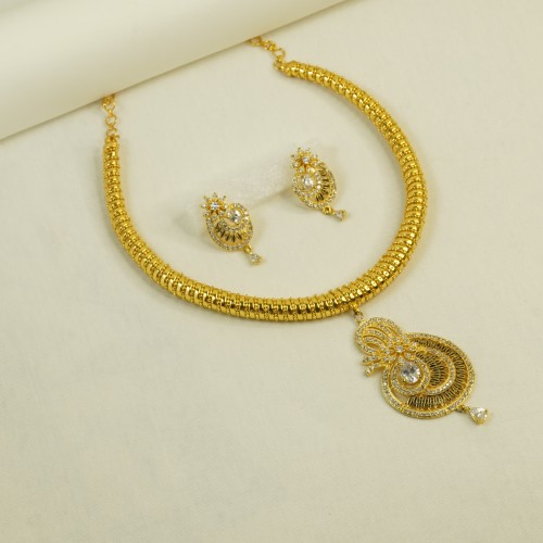 Indian Diamond-Cuts Necklace Set/Ex-1-H2919-2550