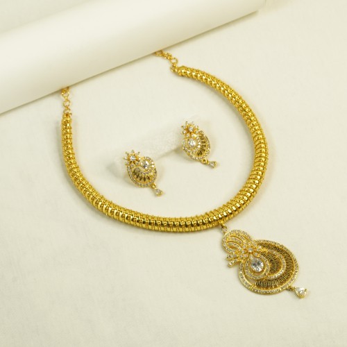 Indian Diamond-Cuts Necklace Set/Ex-1-H2919-2550