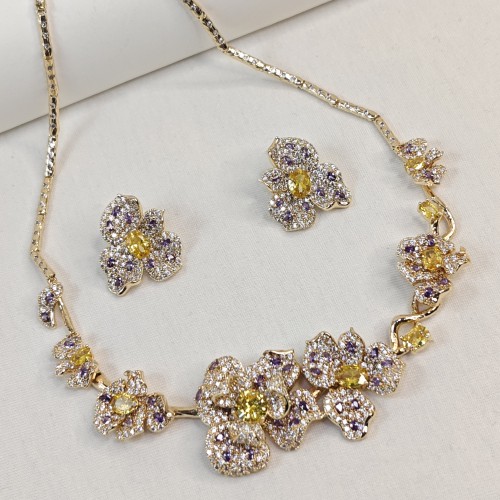 Orchid Diamond Cut Necklace YMC1033/5