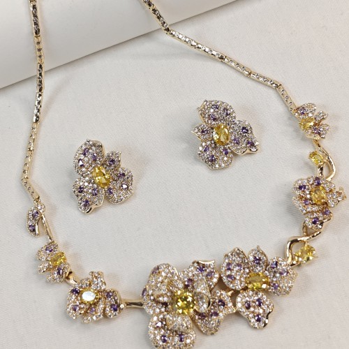 Orchid Diamond Cut Necklace YMC1033/5