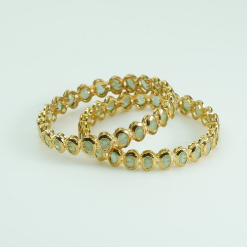 Premium Stone Studded Bangle Golden