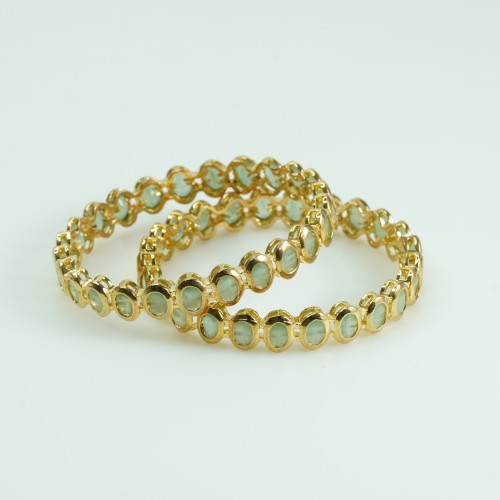 Premium Stone Studded Bangle Golden