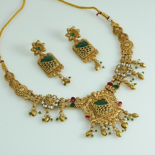 Antique South Indian Multi Choker Set D