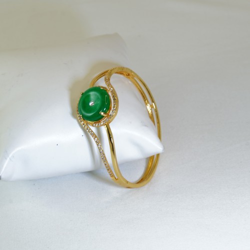 Dazzling Green Stone Turkish Bracelet 5