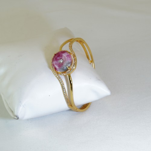 Dazzling Pink Stone Turkish Bracelet 5