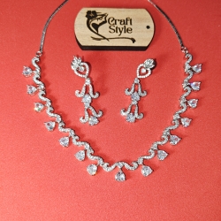 Indian Diamond-Cuts Choker Set/Ex-1-GM9197-11-1790-White