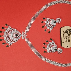 Long Diamond-Cuts Necklace/Ex-1-H2541-14-Green