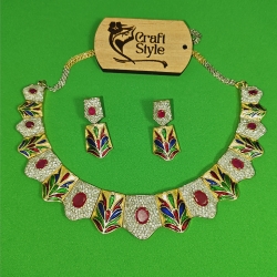 Diamond Cuts Necklace Set/Ex-1-H20607-6-2800