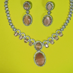 Diamond Cuts Necklace Set/Ex-1-H20607-2-1850