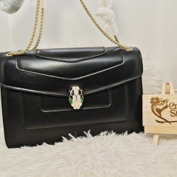 SNAKE HEAD LEATHER HANDBAG