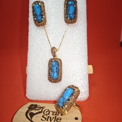 Natural Stone Necklace Set ANG767/4-6/2