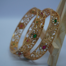 Floral Stone Indian Bangles H20621/1