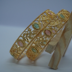Floral Stone Indian Bangles H20621/10