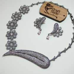 Diamond Cut Leaf Necklace YMC1033/7