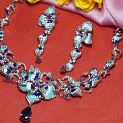 Floral Diamond Cuts Necklace Set Xuping 1621/5