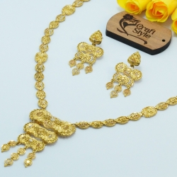 22 Carat Look Gold Polish Necklace Set | Long-Lasting Artificial Jewelry | Craft Style BD
