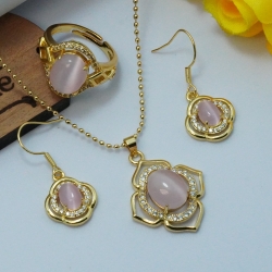 Elegant Pink Locket Jewelry Set SJF1477/13