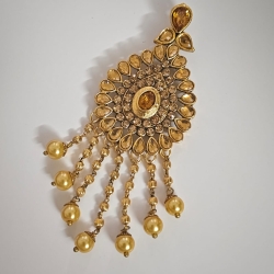 Golden Jhapta with Pearl Drops/H23467-10