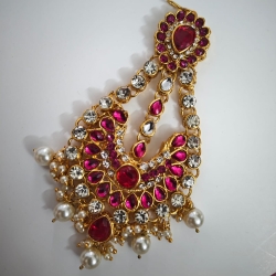 Kundan Ruby Pink Stone Jhapta/H23467/9