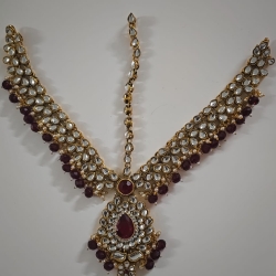 Elegant Layer Sita Pati Tikly Maroon/H23467/13