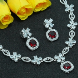 Diamond Cuts Necklace Set/Ex-1-H20607-3A-1750-Golden