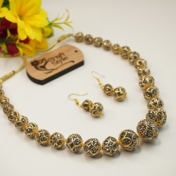 Indian Traditional Antique Beaded Necklace Set