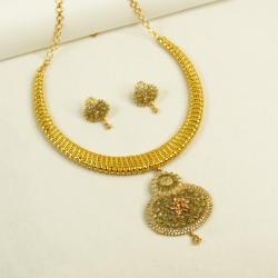 Indian Diamond-Cuts Necklace Set/Ex-1-H2919-2550