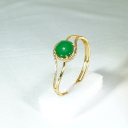 Dazzling Green Stone Turkish Bracelet 5