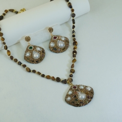 Natural Pearl &amp; Stone Necklace